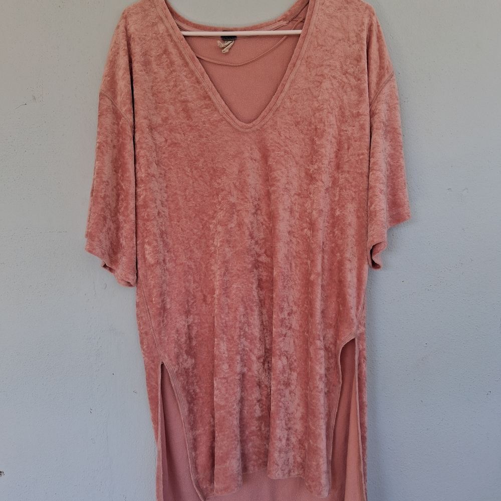 Free People Blush Pink V-Neck Tunic